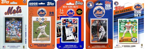 MLB New York Mets 5 Different Licensed Trading Card Team Sets