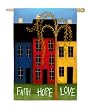 Faith, Hope, Love Silk Reflections Regular Size Flag