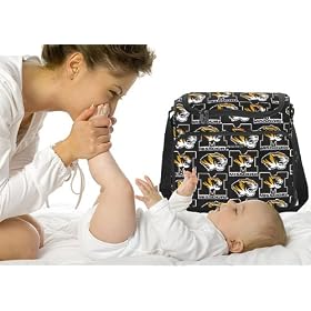 Mizzou University of Missouri Tigers Diaper Bag ON SALE and FREE SHIPPING- Designer Baby Bags, Shower Gifts for NEW MOM or DAD or Man Men, Woman Women Ladies Alumni