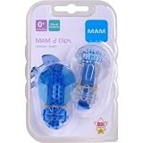 MAM おしゃぶりホルダー 2PACK ブルー おしゃぶり
