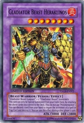 Yu-Gi-Oh! - Gladiator Beast Heraklinos (TDGS-ENSE2) - The Duelist Genesis - Unlimited Edition - Super Rare