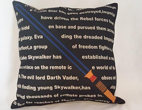 18" Square Star Wars "The Force Be with You" Light Saber Script Throw Pillow