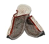 Zebu Authentic Felt Slippers, Beika Design, (unisex). Gray with brown inlay, size 42 EU.
