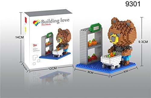 VXV Micro Blocks,BROWN BEAR Blocks Supermarket Shopping BROWN BEAR Parent-child Games Building Blocks Children's Educational Toys, LOZ Nanoblock Compatible