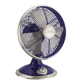 Hunter 91014 Millennium High-Performance Oscillating 10-Inch 3-Speed Table Fan, Blue
