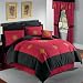 BrylaneHome Comforter Set (RED BLACK,FULL) BrylaneHome Comforter Set (RED BLACK,FULL)