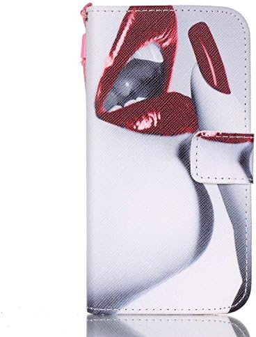 Galaxy S7 Case, S7 Wallet Case, ESKK Premium PU Leather with Wrist Strap Kickstand Card Holder and ID Slot for Samsung Galaxy S7 SM-G930 (Red Girl)