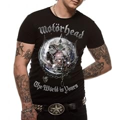 T-Shirt Homme Noir Motorhead "The World Is Yours" (Taille XL)