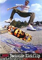 Skateboarding - Backside Kickflip - Poster Print