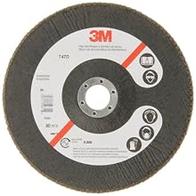 3M Flap Disc 747D, Ceramic, 7" Diameter, 80 Grit (Pack of 1)