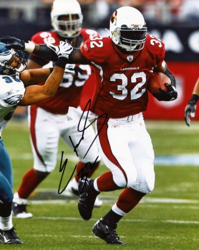 Edgerrin James Autographed/Hand Signed Arizona Cardinals Football Photo
