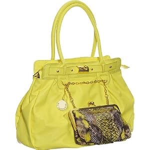 Dangling Clutch Oversized Satchel by Melie Bianco - Kelly Green or Yellow