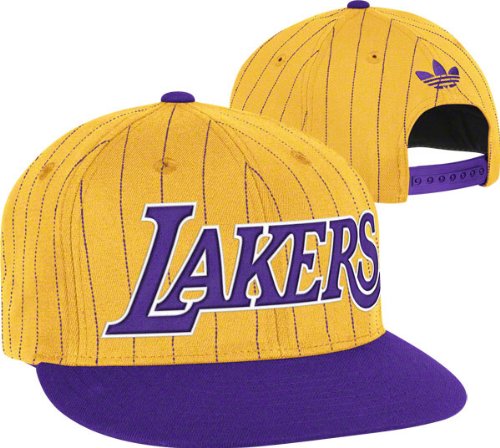 Adidas Los Angeles Lakers Pinstripe Snapback Hat