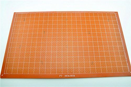 PHISCALE 1 Piece Solder Finished Prototype PCB for DIY Circuit Board Breadboard (18x30cm)