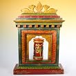 Buddhist Wood Prayer Wheel