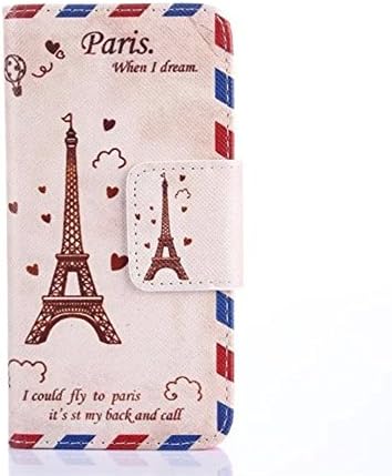 Alcatel C7 Case Alcatel C7 Flip Kickstand Case,Bat King Paris Tower Pattern [Magnetic] Style Premium Leather Case Wallet Flip Stand [Flap Closure] Cover Case for Alcatel One Touch Pop C7