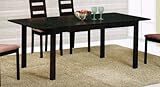 IMAGE OF Dining Table with Extension Leaf in Dark Walnut Finish