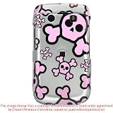 Silver with Multi Pink Skull Snap on Hard Skin Cover Case for Blackberry Bold 2 Bold2 9700 + Belt Clip