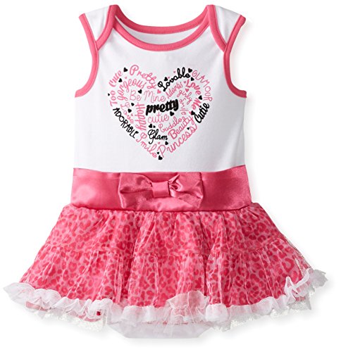 Baby Glam Baby Girls' Neon Pink Girls' Tutu Creeper
