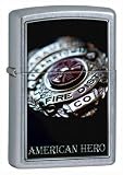 Firefighter American Hero Fire Badge Chrome Zippo Lighter