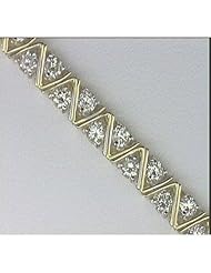 14K Yellow Gold Diamond V Bracelet