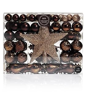 100 39Dark Chocolate39 Range Christmas Tree Decorations