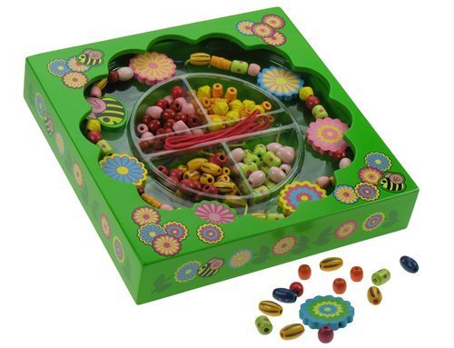 Childrens Toyshop  Toys : Wooden Flower Jewellery Making Boxed Set