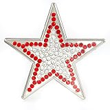 Hip Hop Wholesale - RED AND CLEAR STONE STAR BELT BUCKLE