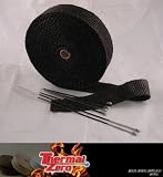 High Temperature Header/Exhaust Wrap Kit: 1 Roll Black 1/8