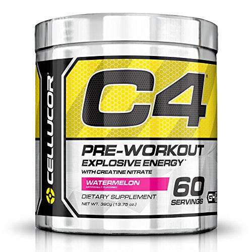 Cellucor C4 Pre Workout Supplements with Creatine, Nitric Oxide, Beta Alanine and Energy, 60 Servings, Watermelon, 13.75 Oz (390 g)