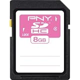 PNY 8 GB Class 4 SDHC Flash Memory Card for Digital Cameras and Camcorders (P-SDH8G4-GE/SGK)
