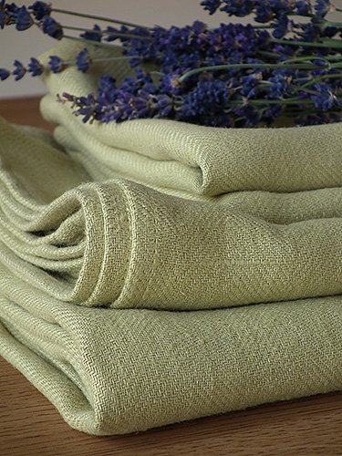 Celery Linen Bath Towels Set Lara