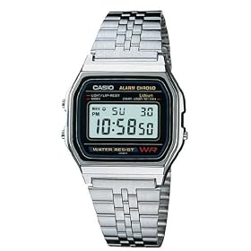 NEW CASIO DIGITAL MEN'S ALARM CHRONO METAL BAND WATCH (JF5001)