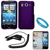 Purple Durable Protective Rubberized Crystal Hard Case Cover for AT&T Wirel ....