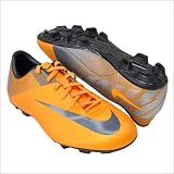 「NIKE(ナイキ) スパイク ジュニア マーキュリアル ビクトリー II HG-B AF(454160 800) オレンジXシルバー 22.5」の画像