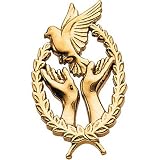 14K Yellow Gold Wings of Remembrance Lapel Pin - 29.25x17.75mm