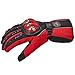 ILM Alloy Steel Motorcycle Riding Gloves Warm Waterproof Windproof for Winter Use (XXL, RED(WINTER))