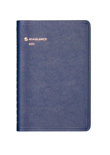 AT-A-GLANCE Recycled Daily Appointment Book, 5 x 8 Inches, Blue, 2011 