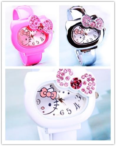 Hot Selling Rhinestone Hello Kitty Girls Watch Bracelet Bangle Fashion Lady's Watch Gift For Girls XH45-385