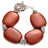 Sterling Silver Red Aventurine Bracelet by David Sigal, 8.5