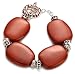 Sterling Silver Red Aventurine Bracelet by David Sigal, 8.5