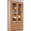 8082-2 - Vitrine, in kernbuche teil- massiv, ge�lt