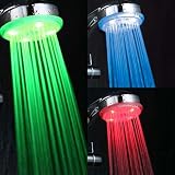 Pommeau de douche lumineux (LED) Marquises - Variateur Automatique - 6,5cm diam. - Smith & Dupont