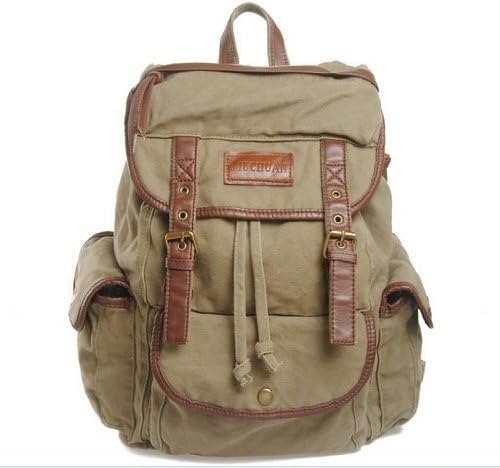 New Men Women Vintage Canvas Rucksack Backpack Retro Vintage for Outdoor Sports Backpack backpack Uni University