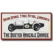 Nostalgic Auto Parts & Service Tin Sign : Busted Knuckle Garage -Auto