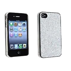 1 X GLITTER HardCase Tasche Etui Schale f�r iPhone 4/4 S - WEISS und VERGLITZERT - Glitter Case Glitzer Schutzh�lle H�lle