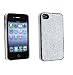 1 X GLITTER HardCase Tasche Etui Schale für iPhone 4/4 S - WEISS und VERGLITZERT - Glitter Case Glitzer Schutzhülle Hülle