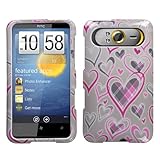 MyBat HTC HD7 Phone Protector Cover - Plaid Heart