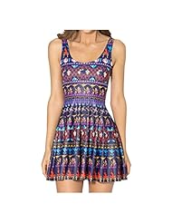 2014 Polyester/Spandex Pleated Sleeveless Skater Dress 