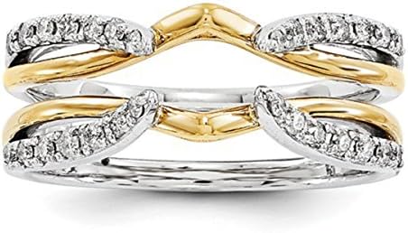 VBJewels Women's Diamond Enhancer Solitaire Engagement Ring 1/4 CT 14K White Gold Toned Guard Jacket 7